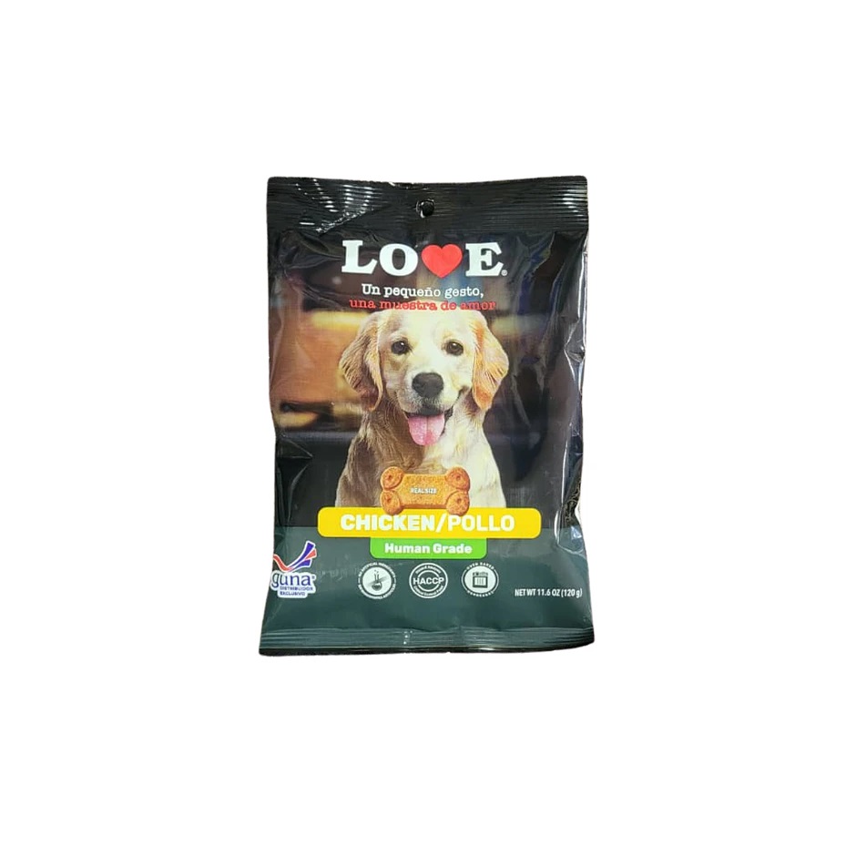 Galleta love guna pollo 120 gr
