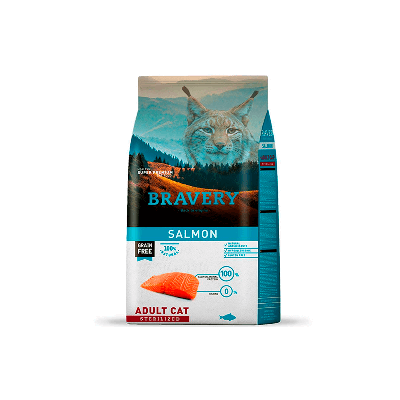 Bravery Salmon gato Adulto Esterilizado 2kg